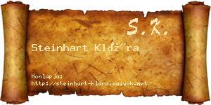 Steinhart Klára névjegykártya