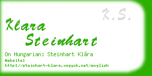 klara steinhart business card